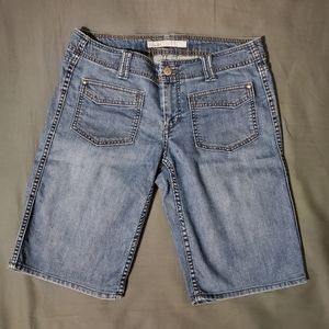 Old Navy Mid Rise Bermuda Denim Shorts